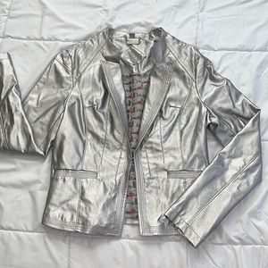 Silver leather jacket